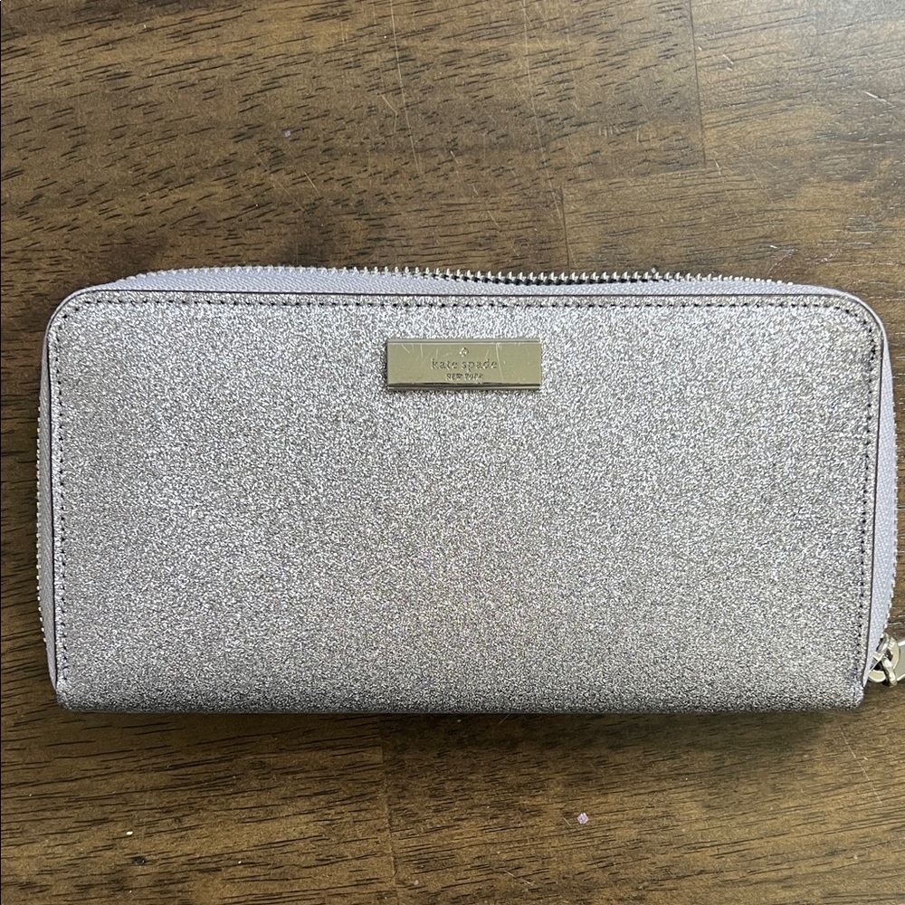 Kate Spade Glittery Silver Wallet